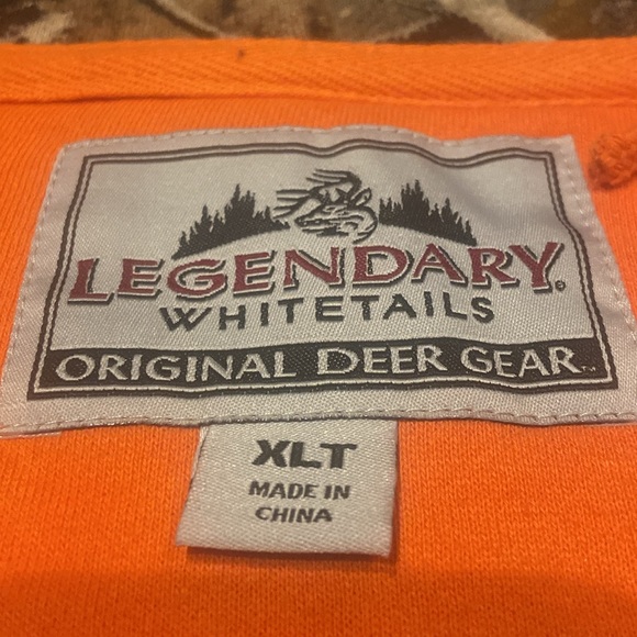 LEGENDARY WHITETAILS Original Deer Gear NWT Orange Hoodie Size XL TALL - Picture 2 of 10